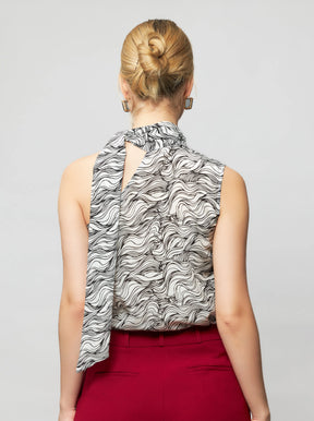 Ade One-Shoulder Silk Top