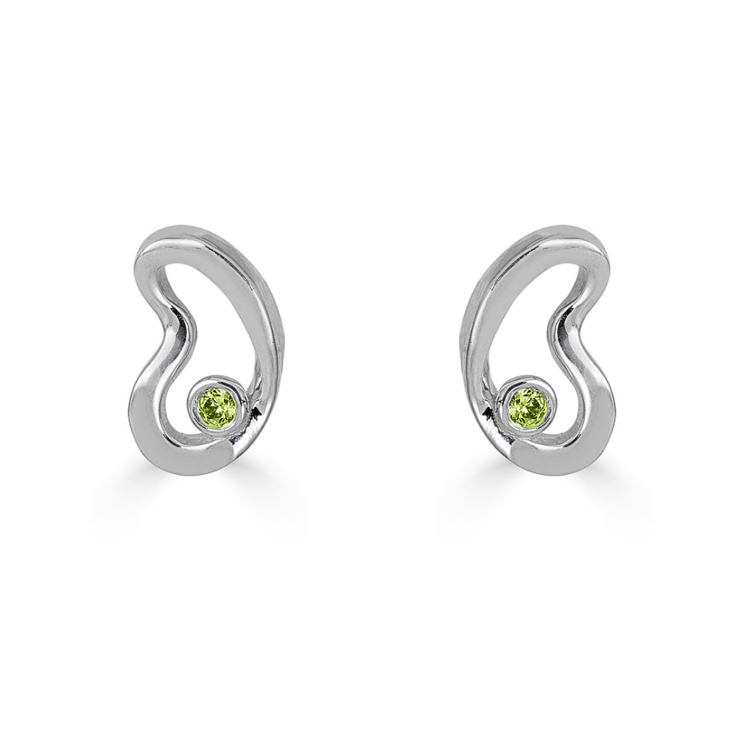 Sahab Birthstone Studs in Silver