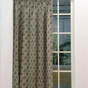 Floral Block Print Design Pleated Curtain -  Pushp Samitha