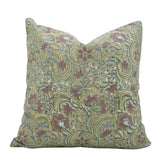 Beautiful Hand Made Block Viscose Linen Cushion Cover - Kundanvan