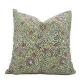 Beautiful Hand Made Block Viscose Linen Cushion Cover - Kundanvan
