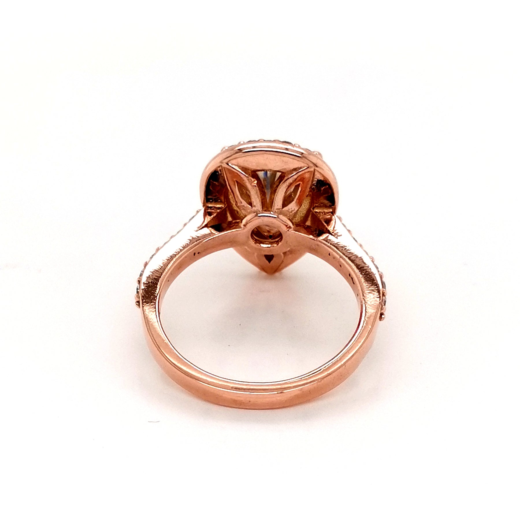 2ct Pear Cut Halo Ring