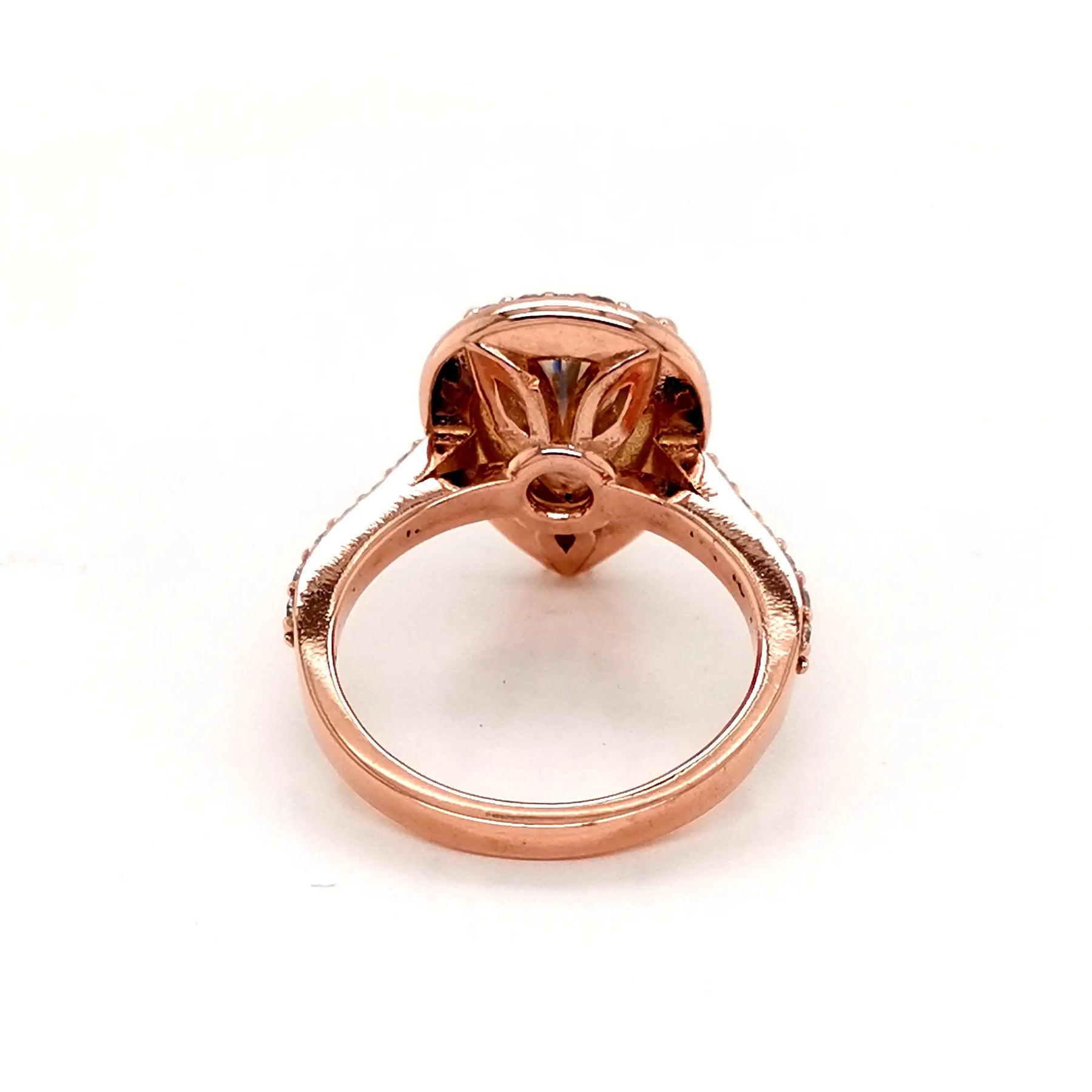2ct Pear Cut Halo Ring