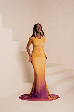 SOL MERMAID MAXI MESH DRESS