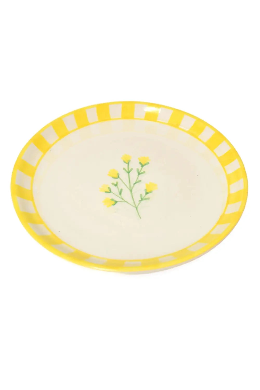 Ceramic Sunshine Spring Dessert Plate Yellow (set Of 2), 7 Inches
