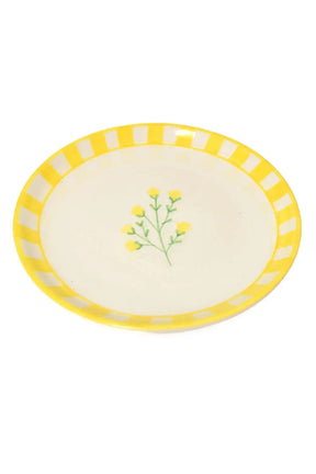Ceramic Sunshine Spring Dessert Plate Yellow (set Of 2), 7 Inches
