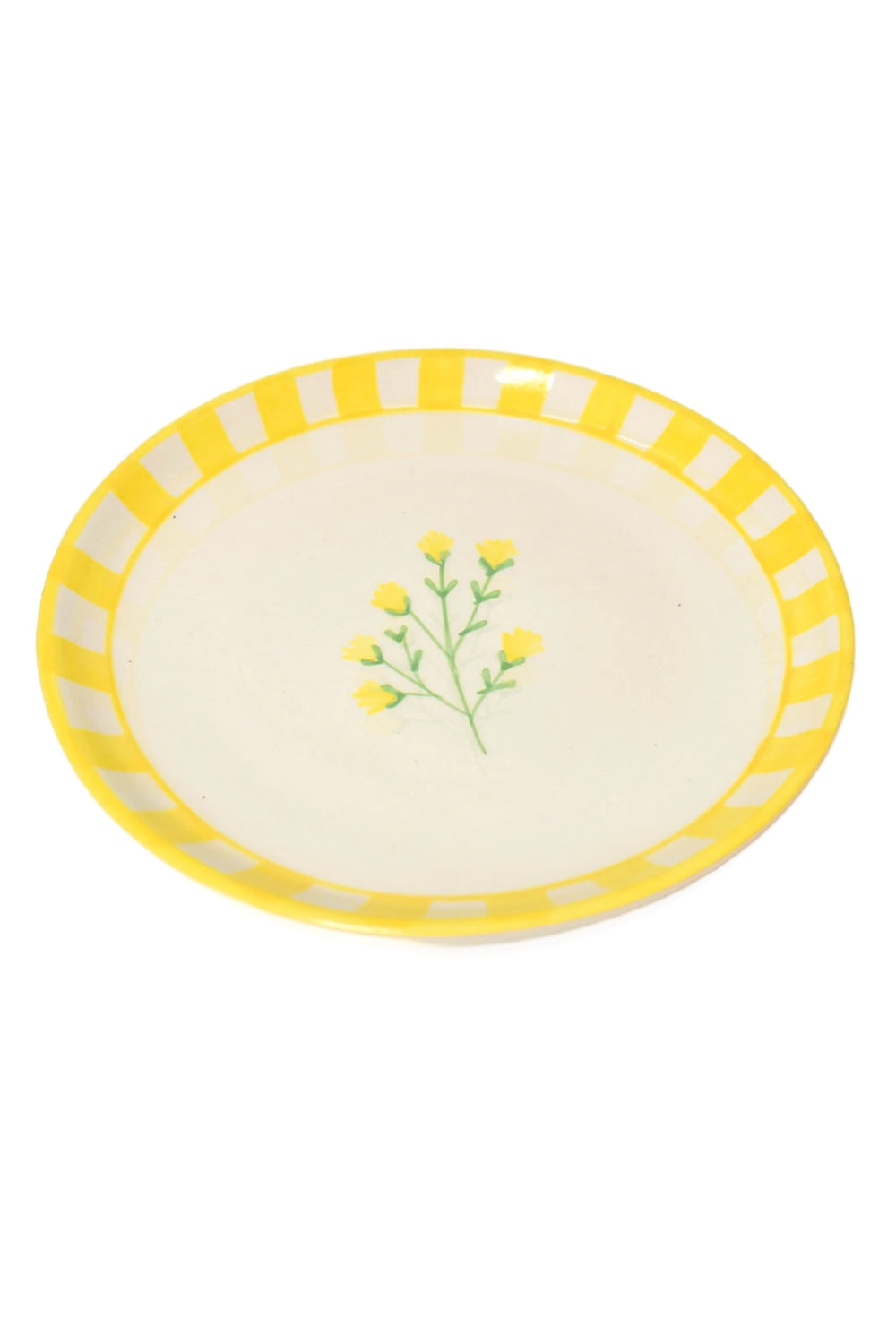 Ceramic Sunshine Spring Dessert Plate Yellow (set Of 2), 7 Inches