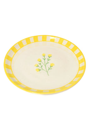 Ceramic Sunshine Spring Dessert Plate Yellow (set Of 2), 7 Inches