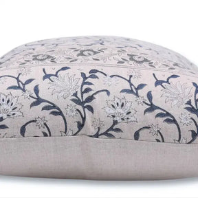 Home Decor Hand-carved Block Printed Pure Linen Cushion Cover - Aradhana