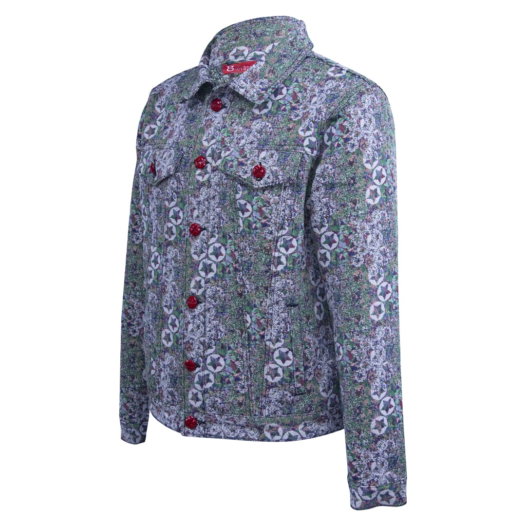 Jacquard denim-style jacket