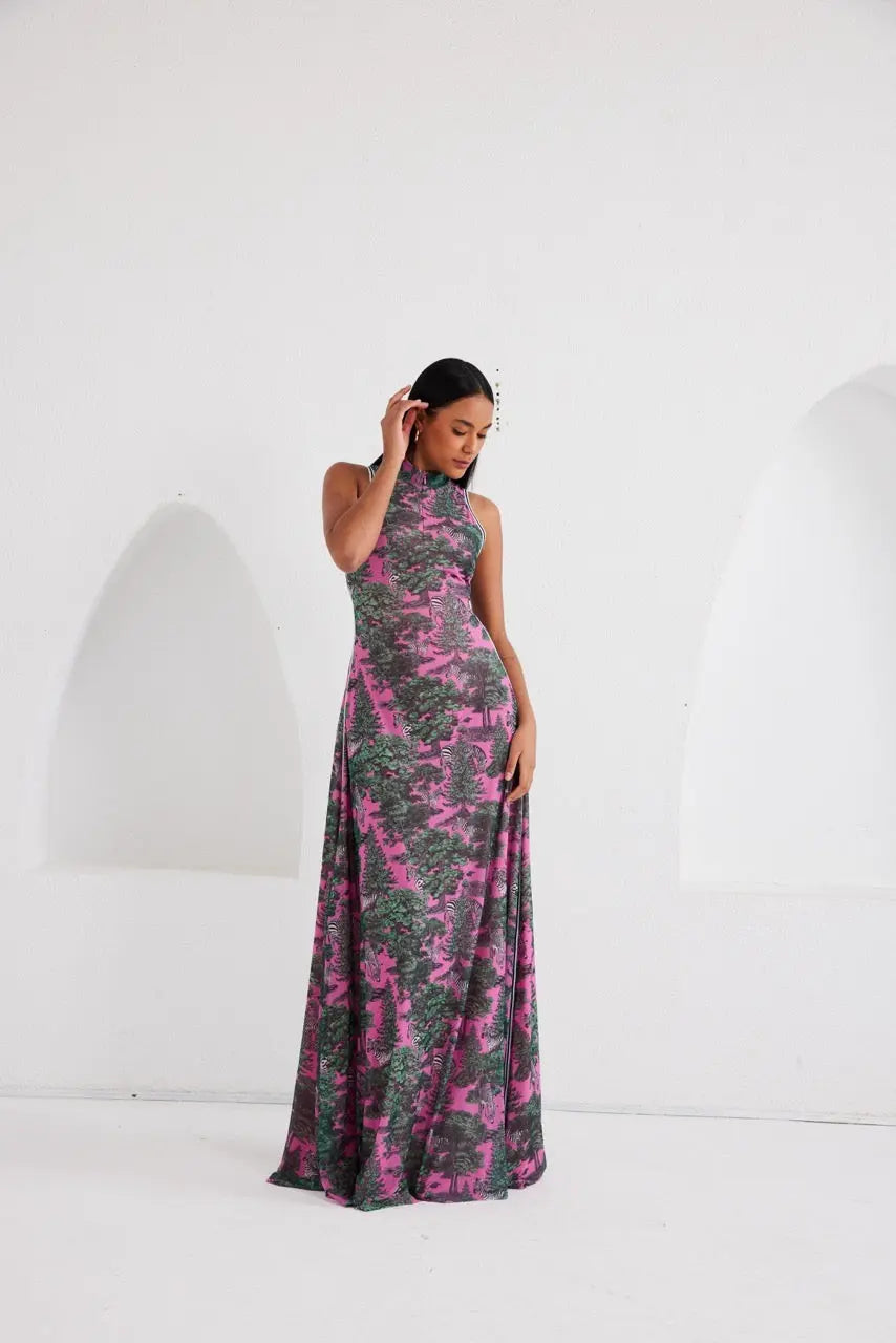 Maxi Dress – Sportline Dream Safari- Pink