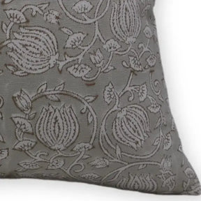 Decorative Handmade Block Print Thick Cotton White Pillow Cover - 6 Kamal