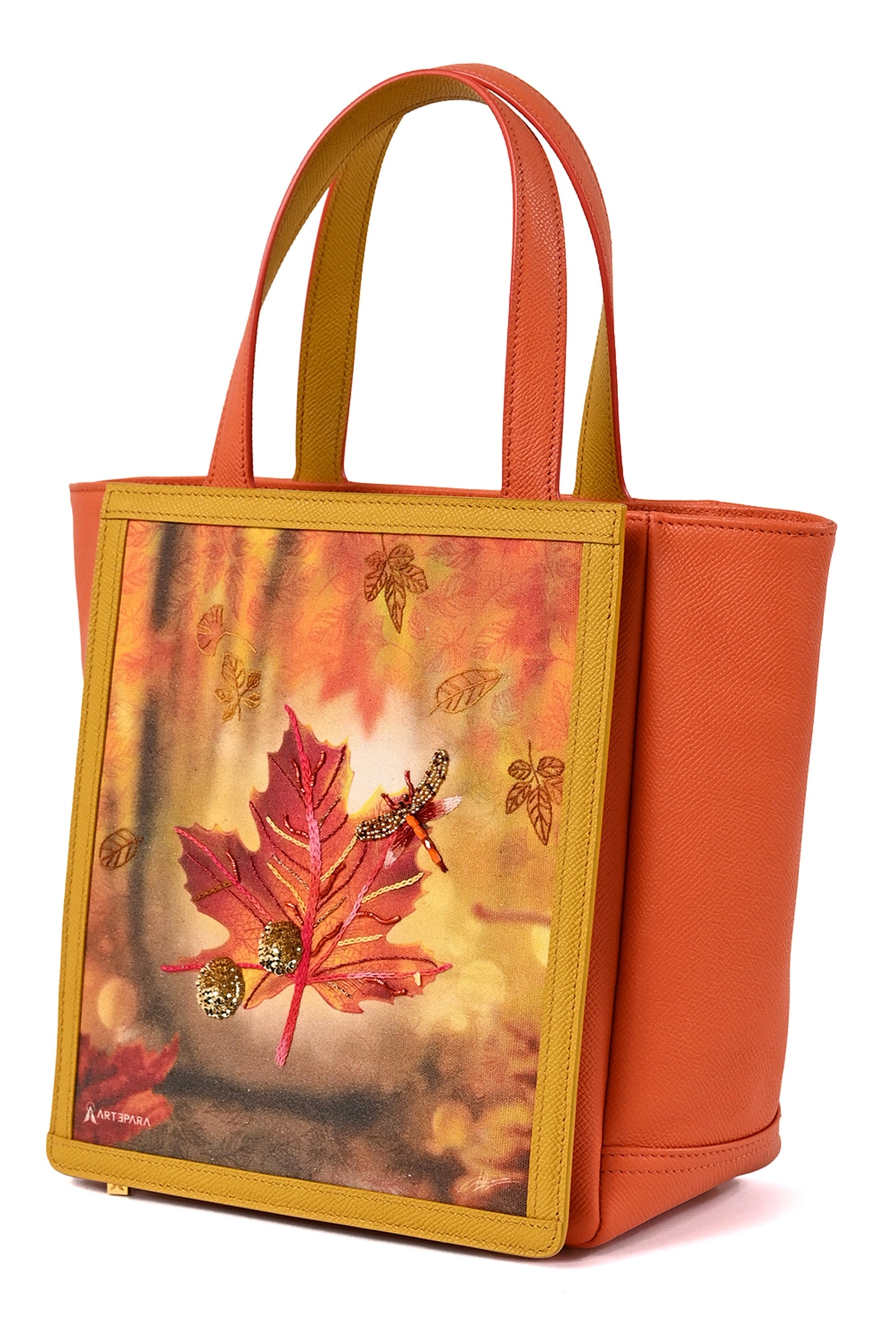 Artisanal Embroidered Autumn Mini Tote