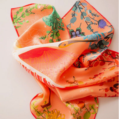 spoonbill heron handkerchief