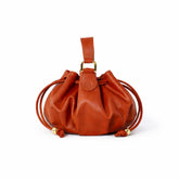 Lunaire Pleated Leather Handbag