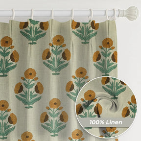 Classic Design Thick Linen Pleated Curtain - Badshah