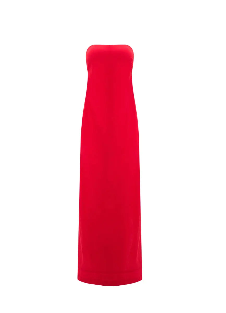 CRIMSON HEAT ANKARA DRESS 9520