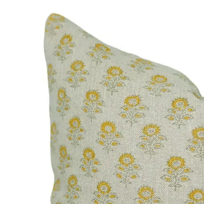 Block Print Boho Thick Linen Pillow Cover- Bagru Buti