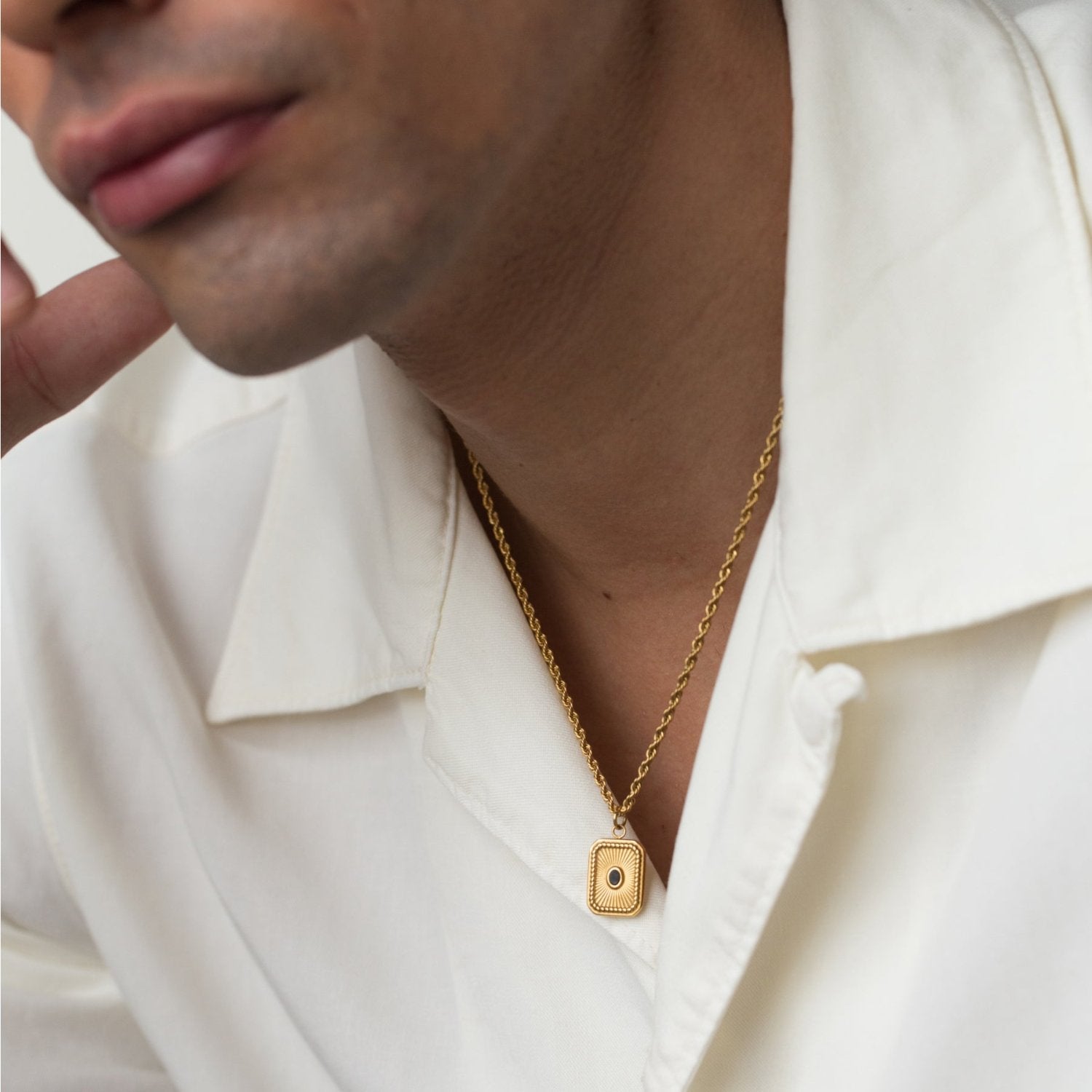 Skylar Black Onyx Gold Necklace