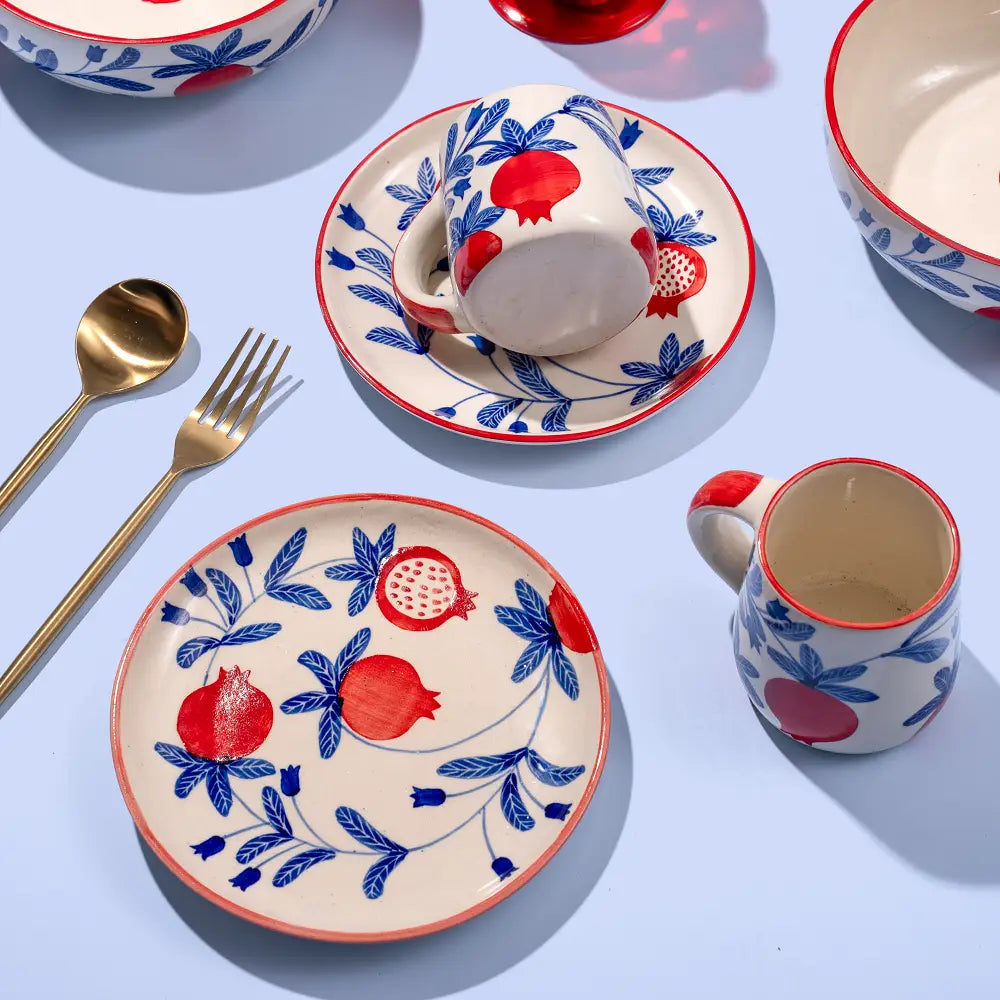 Indian Anaar plate, Red- 7x1 Inches