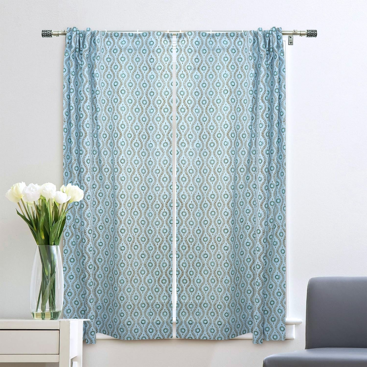 Interior Design Viscose Colored Linen Window Curtain- Lehar