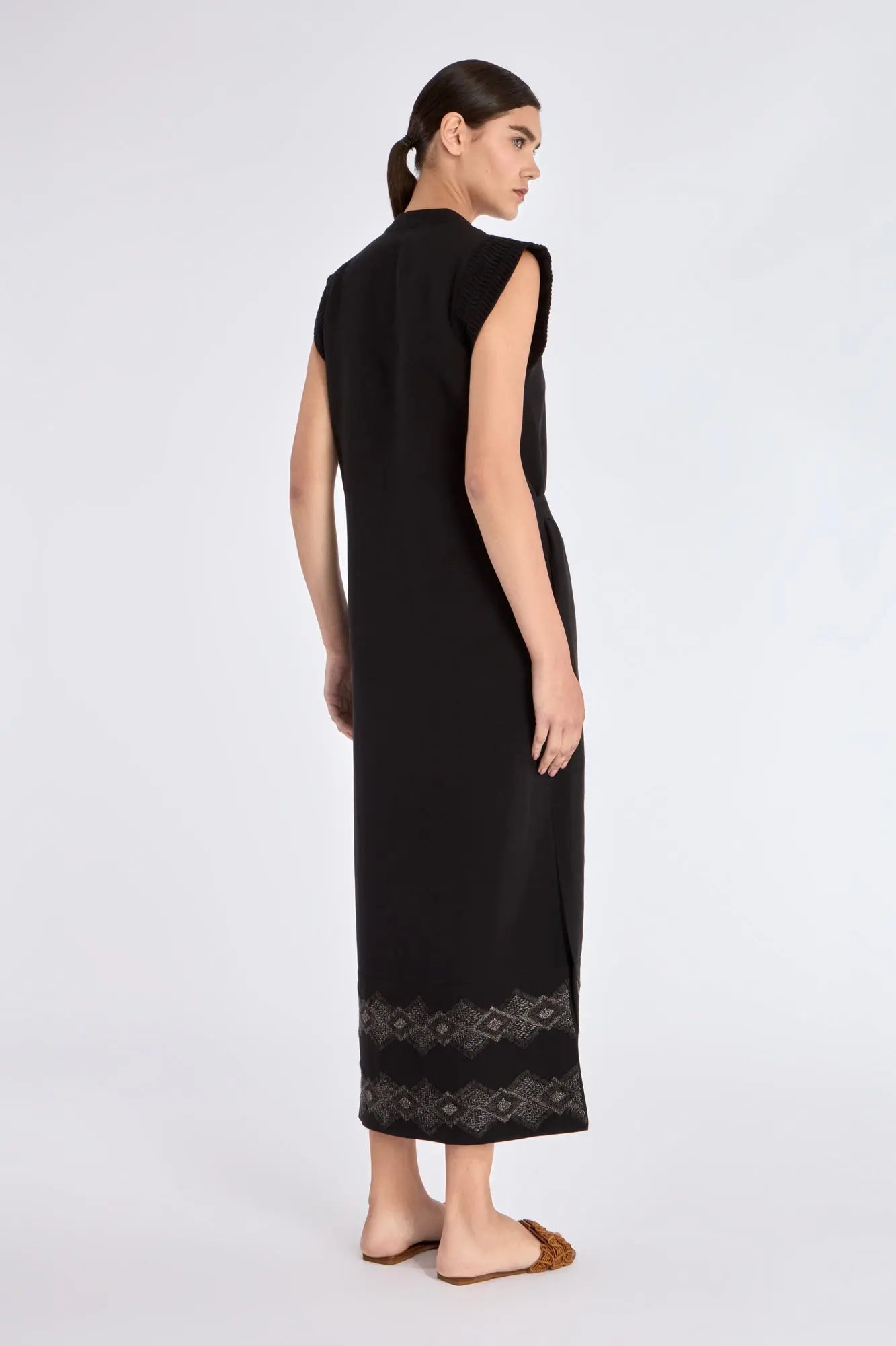 Denver Artisan Embroidered Dress | Black