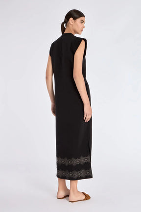 Denver Artisan Embroidered Dress | Black