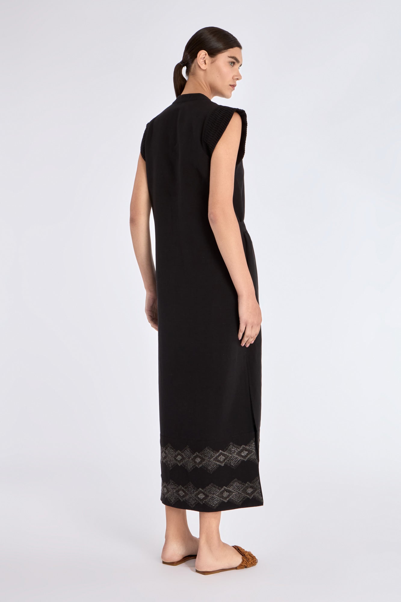 Denver Artisan Embroidered Dress | Black
