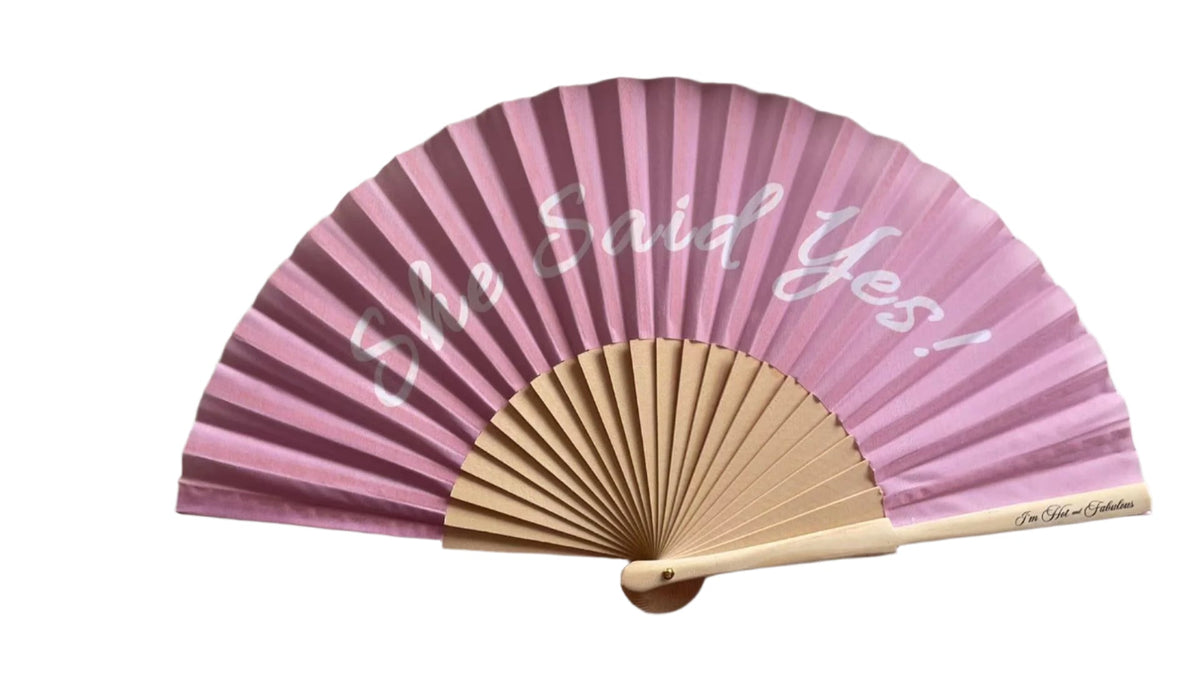 She Said Yes Hand Fan