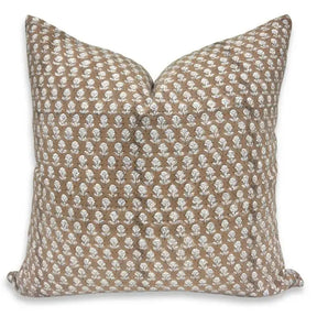 Floral Block Print Thick Cotton Cushion Cover - Tarangni