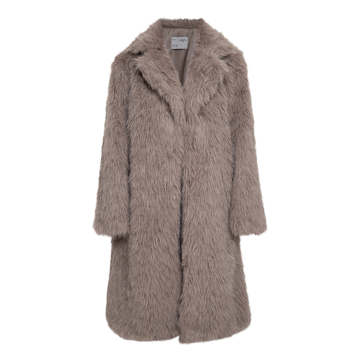 NICOLINE GREY FAUX FUR COAT OUTERWEAR