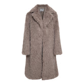 NICOLINE GREY FAUX FUR COAT OUTERWEAR