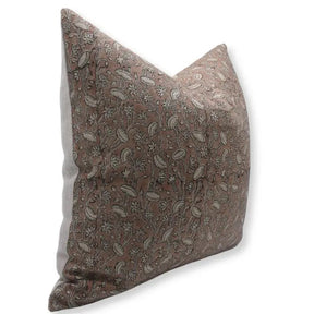 Farmhouse Décor Thick Linen Block Print Pillow Cover-Pishta