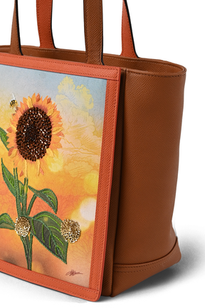Artepara Luxury Embroidered Sunflower Maxi Tote