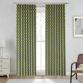 Indian Block Print Pure Linen Window Curtain - Badal