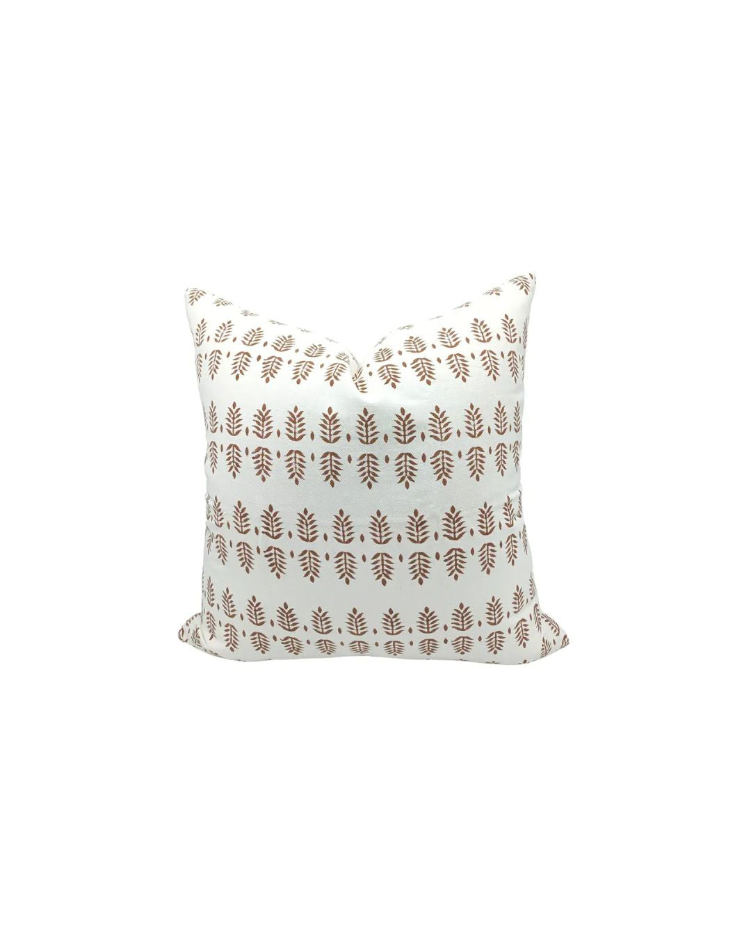 Bohemian Hand Crafted Block Printed Thick Cotton White Pillow Cover - Darpan