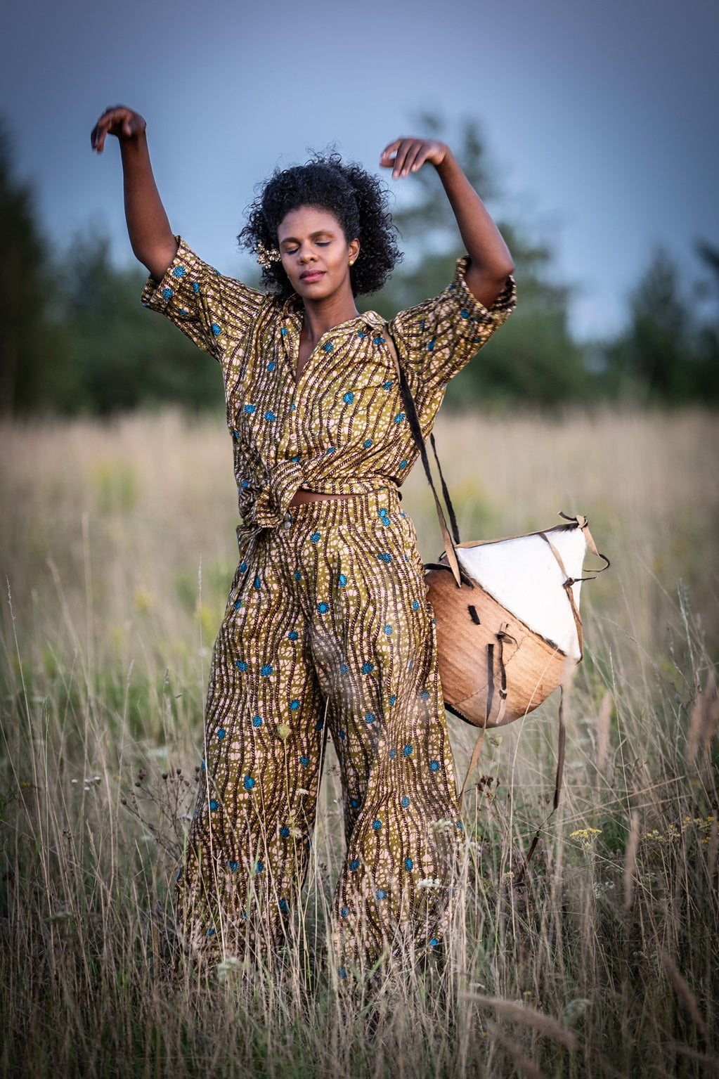 Ankara pallazo pants High Waist Wide Leg Cotton Pants