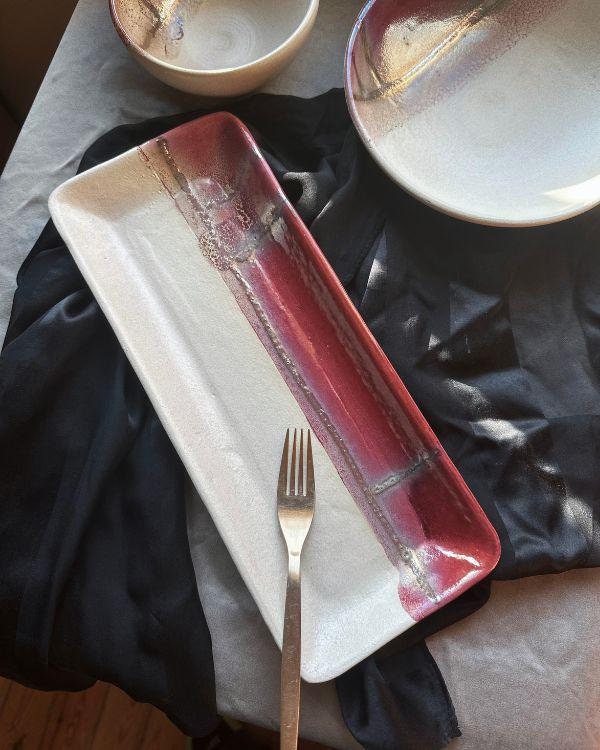 Mystic Horizon Artisan Rectangular Platter