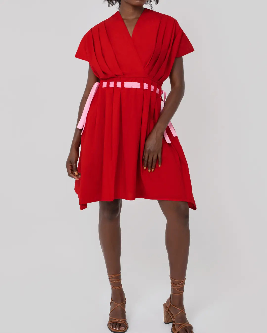 Amma Poplin Ribbon Dress