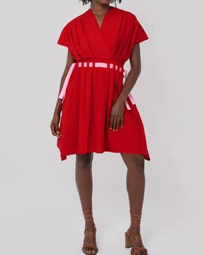 Amma Poplin Ribbon Dress