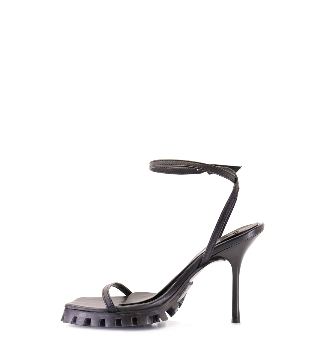Sleek Black Strappy Heels Fresh