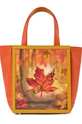 Artisanal Embroidered Autumn Mini Tote