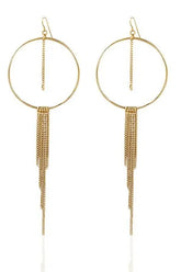 Bianca Brass Long Earrings