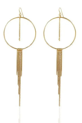 Bianca Brass Long Earrings