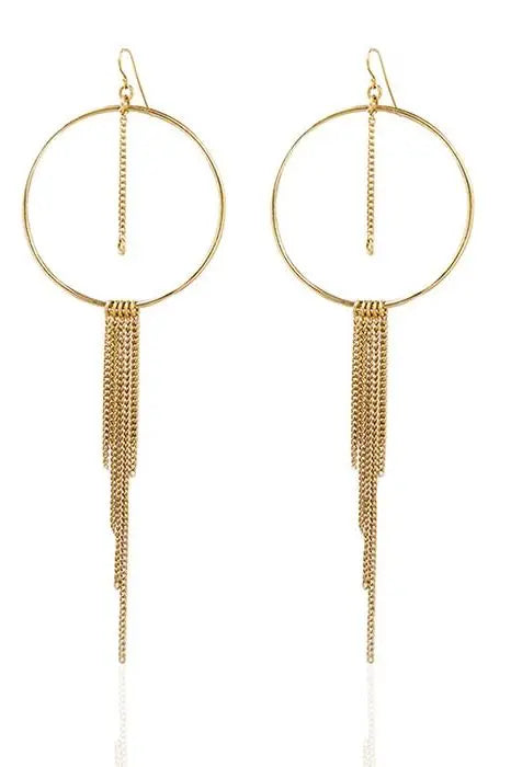 Bianca Brass Long Earrings