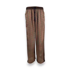 Embossed Botanical Crepe Pant