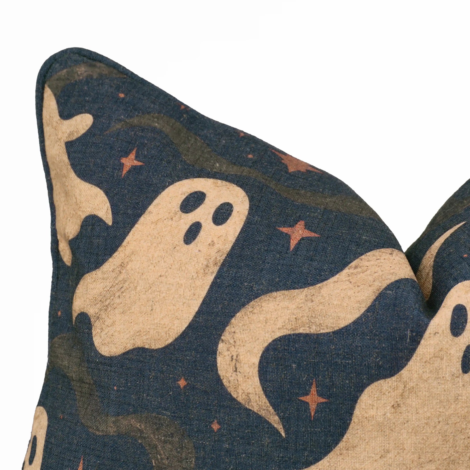 Halloween Spooky Season Linen Lumbar Piping Pillow Cover
