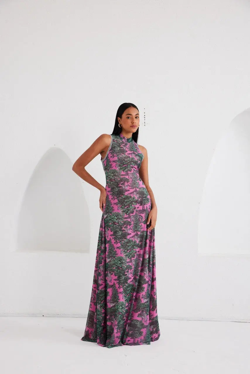Maxi Dress – Sportline Dream Safari- Pink