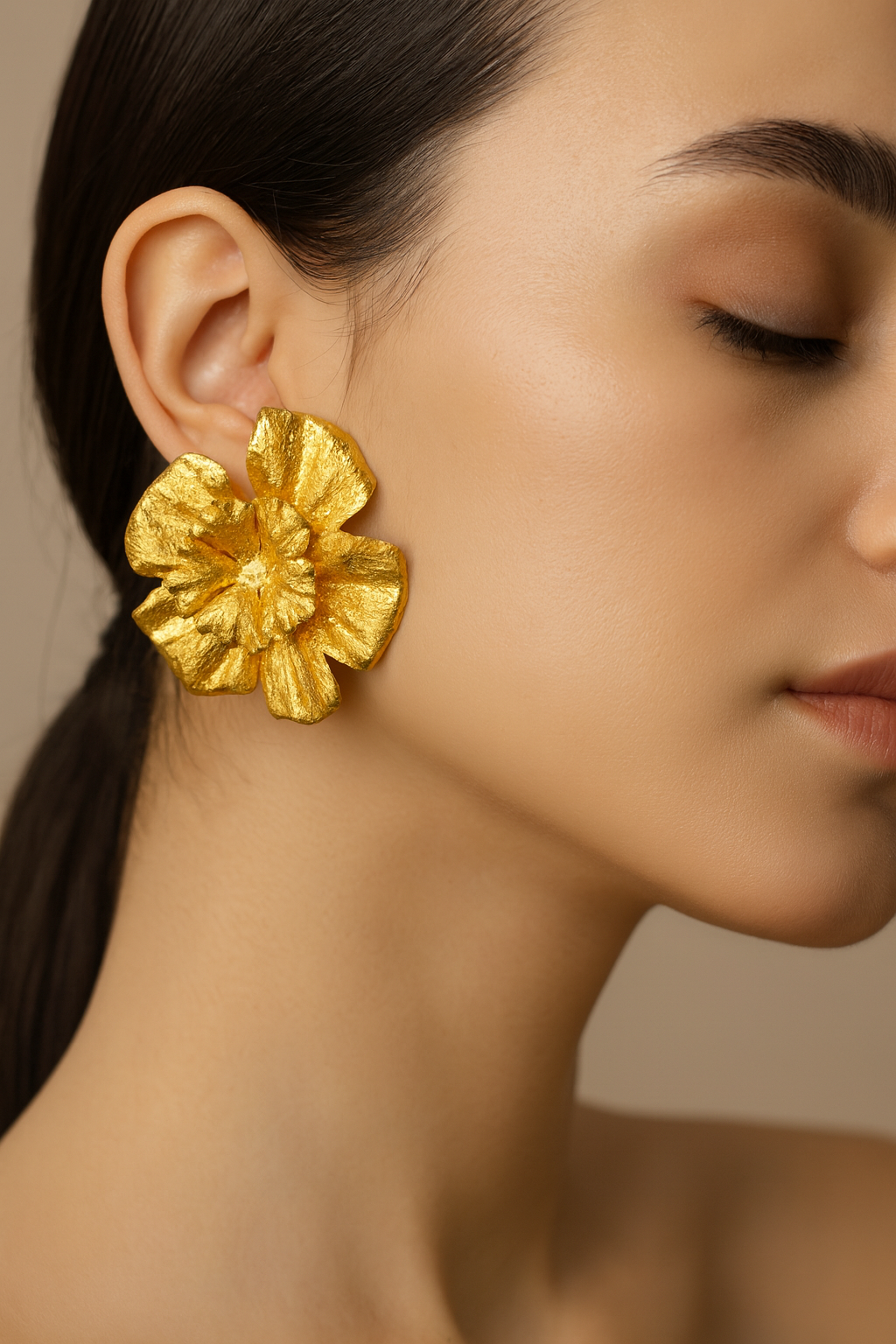 Golden Blossom Earrings,Ellen