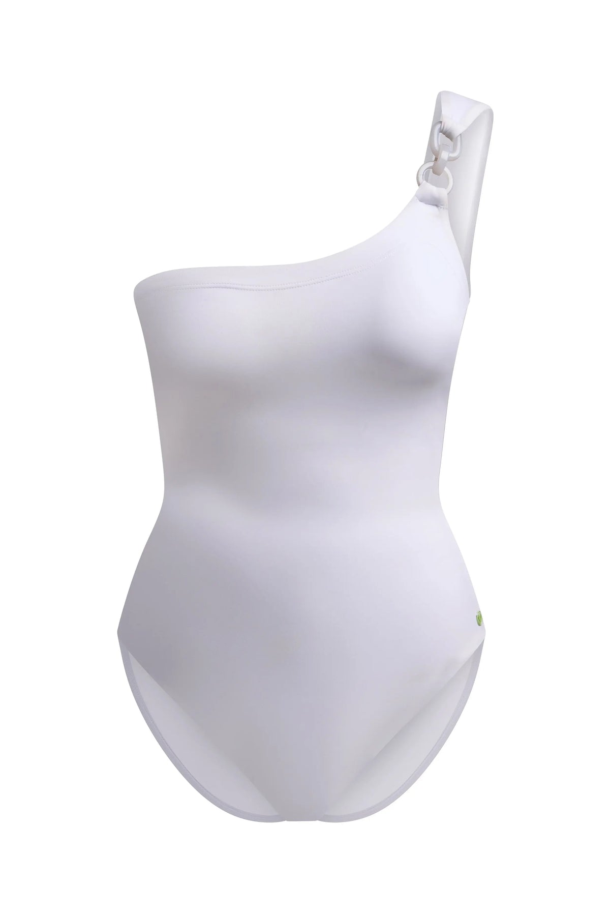 One Shoulder Swimsuit White